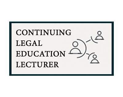 continuing legal education lecturer logo