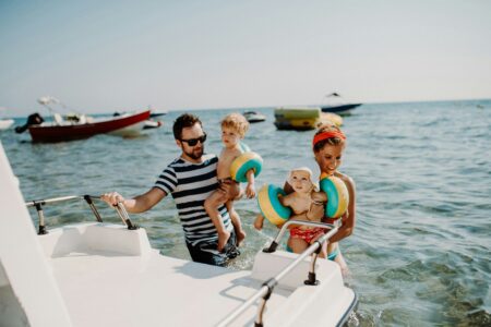 family boating